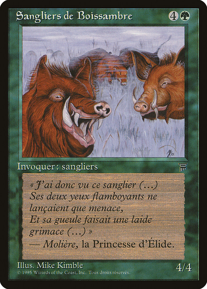 Durkwood Boars (French) - "Sangliers de Boissambre" [Renaissance] | Kessel Run Games Inc. 