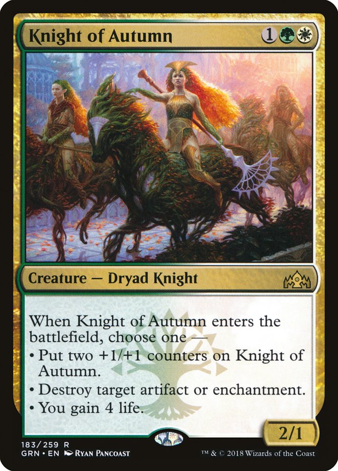 Knight of Autumn [Guilds of Ravnica] | Kessel Run Games Inc. 