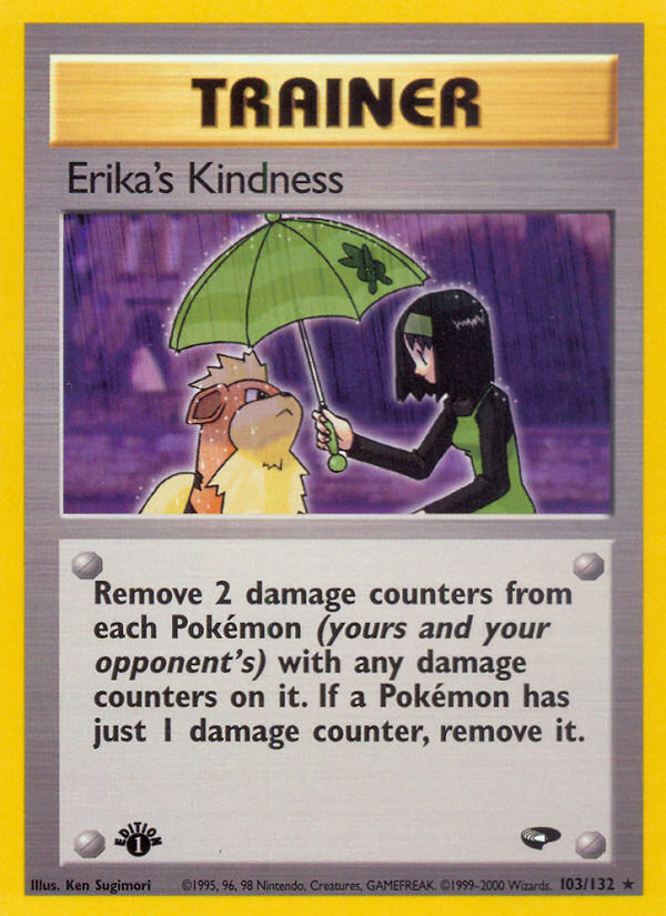 Erika's Kindness (103/132) [Gym Challenge 1st Edition] | Kessel Run Games Inc. 
