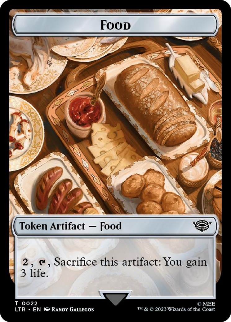 Tentacle // Food (0022) Double-Sided Token (Surge Foil) [The Lord of the Rings: Tales of Middle-Earth Tokens] | Kessel Run Games Inc. 