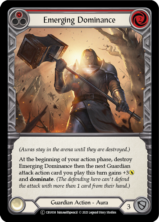 Emerging Dominance (Red) [U-CRU038] (Crucible of War Unlimited)  Unlimited Rainbow Foil | Kessel Run Games Inc. 