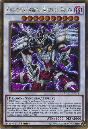 Dragocytos Corrupted Nethersoul Dragon [PGL2-EN014] Gold Secret Rare | Kessel Run Games Inc. 