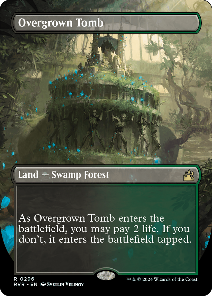 Overgrown Tomb (Borderless) [Ravnica Remastered] | Kessel Run Games Inc. 