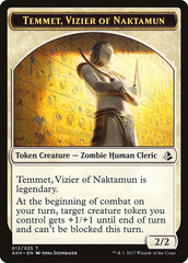 Temmet, Vizier of Naktamun // Zombie Double-Sided Token [Amonkhet Tokens] | Kessel Run Games Inc. 
