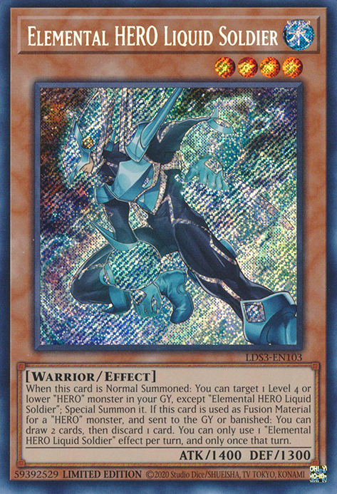 Elemental HERO Liquid Soldier [LDS3-EN103] Secret Rare | Kessel Run Games Inc. 