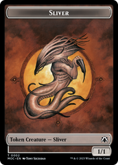 Goblin // Sliver Double-Sided Token [March of the Machine Commander Tokens] | Kessel Run Games Inc. 