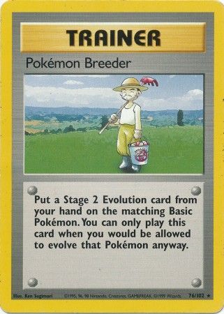Pokemon Breeder (76/102) [Base Set Unlimited] | Kessel Run Games Inc. 