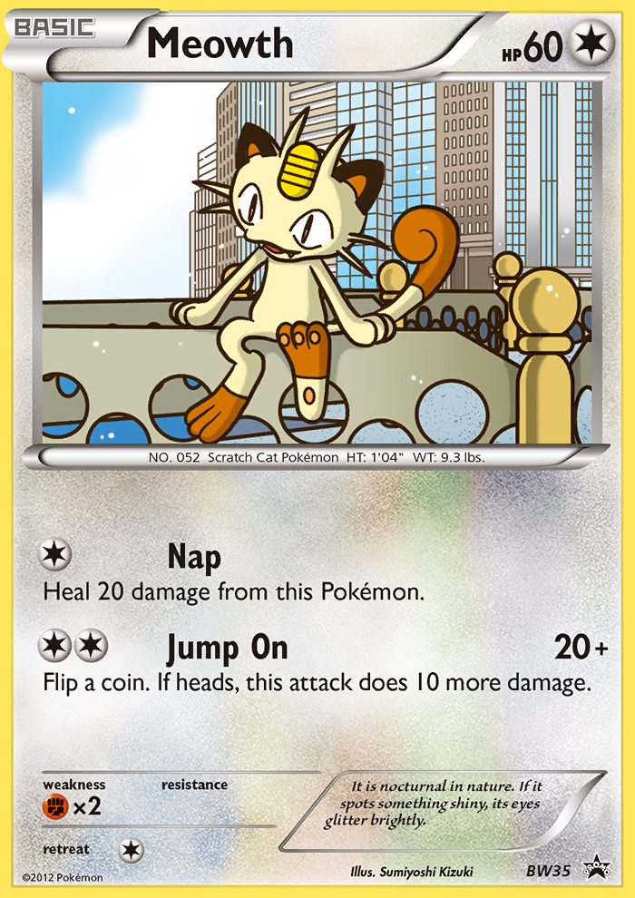 Meowth (BW35) [Black & White: Black Star Promos] | Kessel Run Games Inc. 