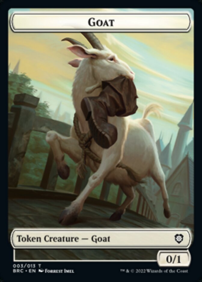 Construct (008) // Goat Double-Sided Token [The Brothers' War Commander Tokens] | Kessel Run Games Inc. 