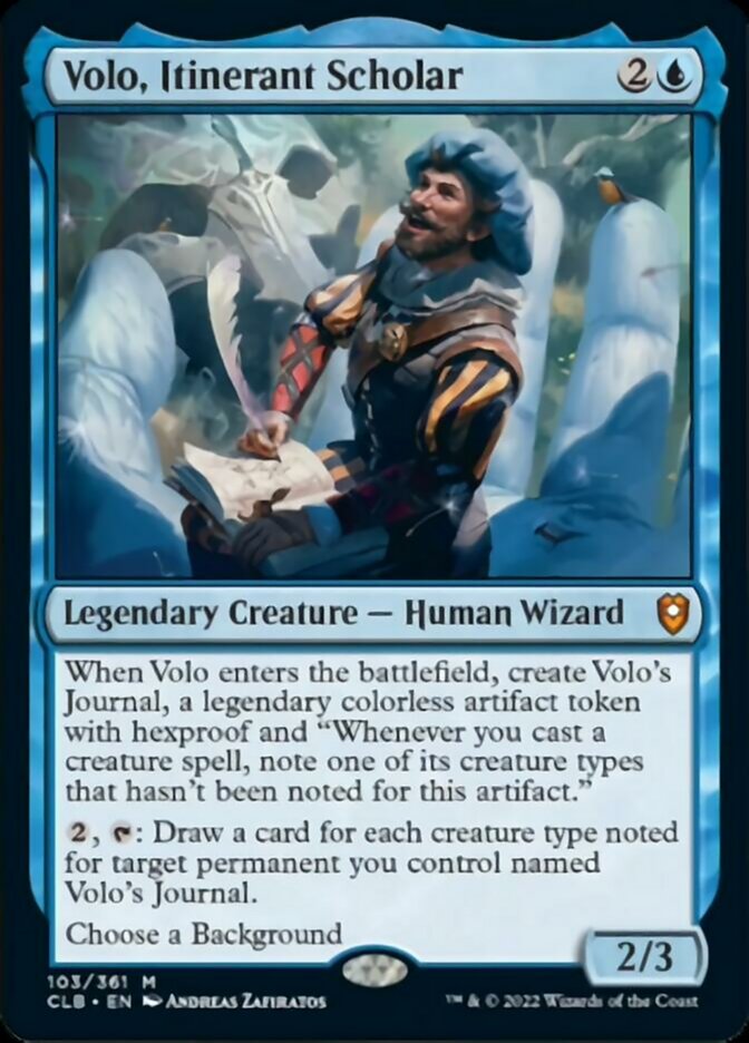 Volo, Itinerant Scholar [Commander Legends: Battle for Baldur's Gate] | Kessel Run Games Inc. 