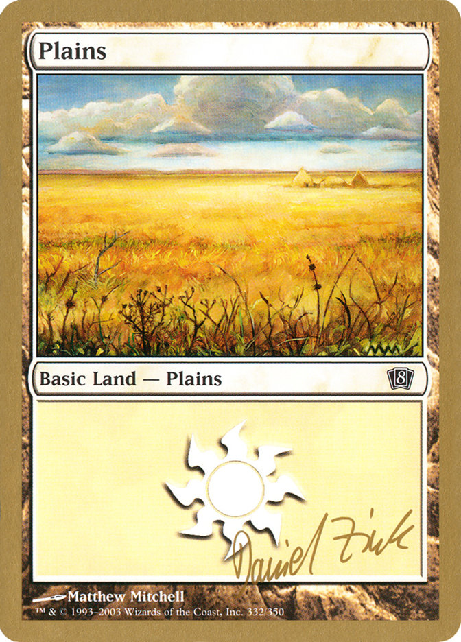 Plains (dz332) (Daniel Zink) [World Championship Decks 2003] | Kessel Run Games Inc. 