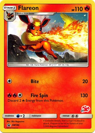 Flareon (SM186) (Charizard Stamp #27) [Battle Academy 2020] | Kessel Run Games Inc. 