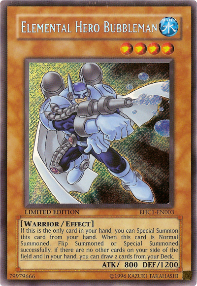 Elemental Hero Bubbleman [EHC1-EN003] Secret Rare | Kessel Run Games Inc. 