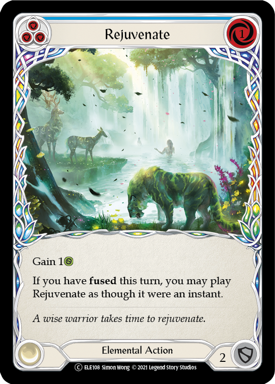 Rejuvenate (Blue) [U-ELE108] (Tales of Aria Unlimited)  Unlimited Rainbow Foil | Kessel Run Games Inc. 