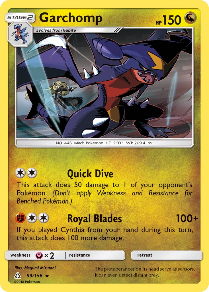 Garchomp (99/156) (Cracked Ice Holo) (Theme Deck Exclusive) [Sun & Moon: Ultra Prism] | Kessel Run Games Inc. 