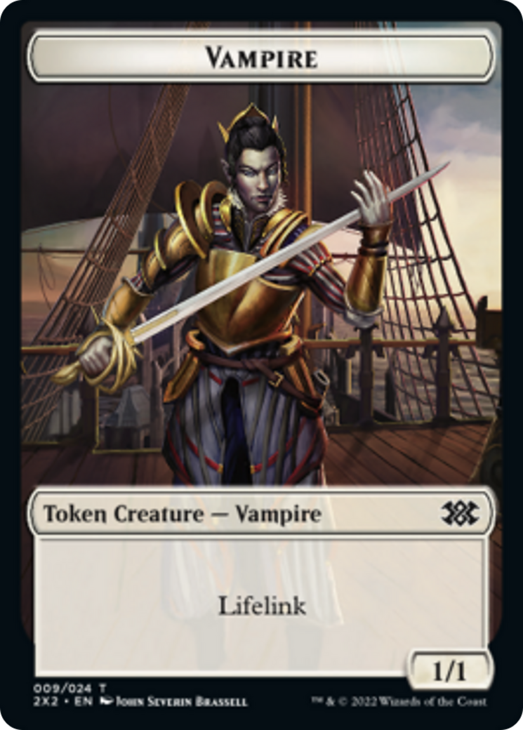 Faerie Rogue // Vampire Double-Sided Token [Double Masters 2022 Tokens] | Kessel Run Games Inc. 