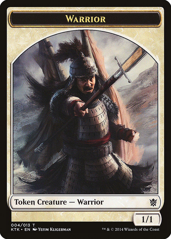 Warrior Token (004/013) [Khans of Tarkir Tokens] | Kessel Run Games Inc. 