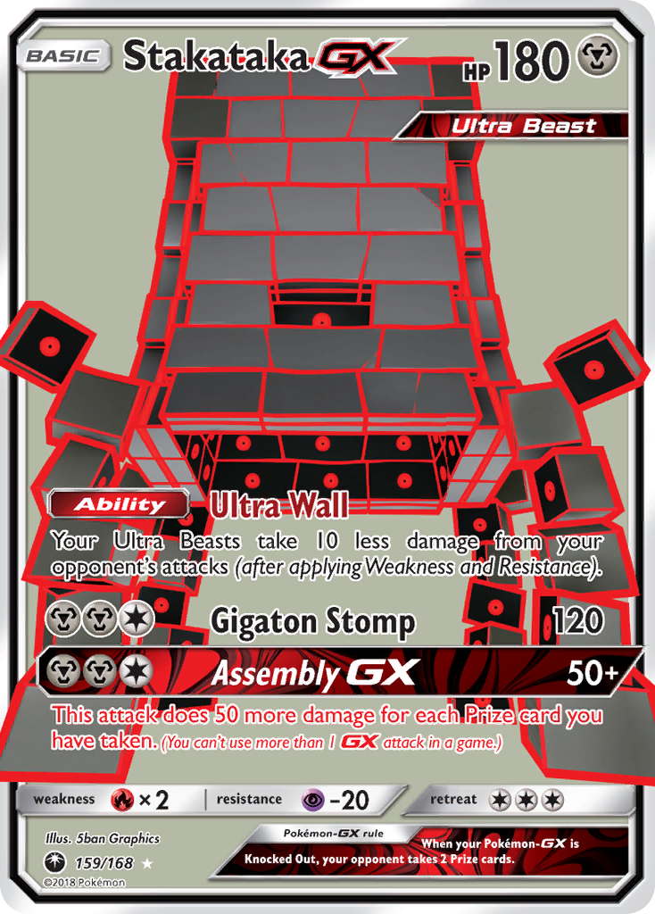 Stakataka GX (159/168) [Sun & Moon: Celestial Storm] | Kessel Run Games Inc. 