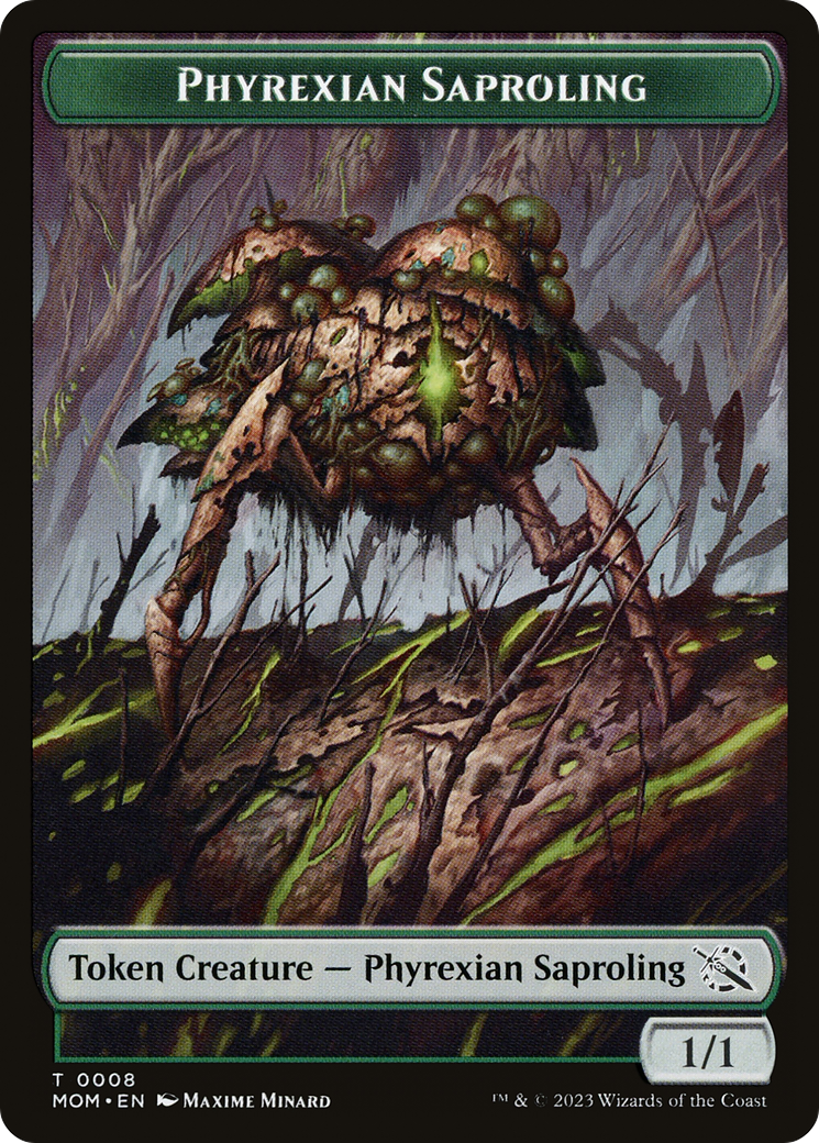Monk // Phyrexian Saproling Double-Sided Token [March of the Machine Tokens] | Kessel Run Games Inc. 