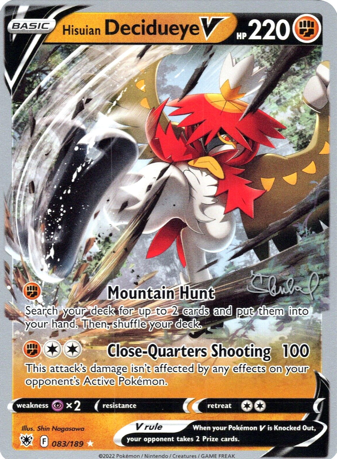 Hisuian Decidueye V (083/189) (ADP - Ondrej Skubal) [World Championships 2022] | Kessel Run Games Inc. 