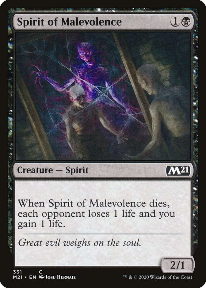 Spirit of Malevolence [Core Set 2021] | Kessel Run Games Inc. 