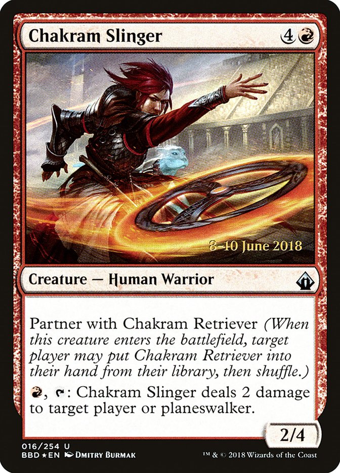 Chakram Slinger [Battlebond Prerelease Promos] | Kessel Run Games Inc. 