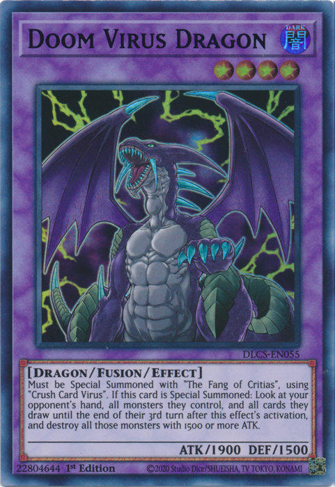 Doom Virus Dragon (Green) [DLCS-EN055] Ultra Rare | Kessel Run Games Inc. 