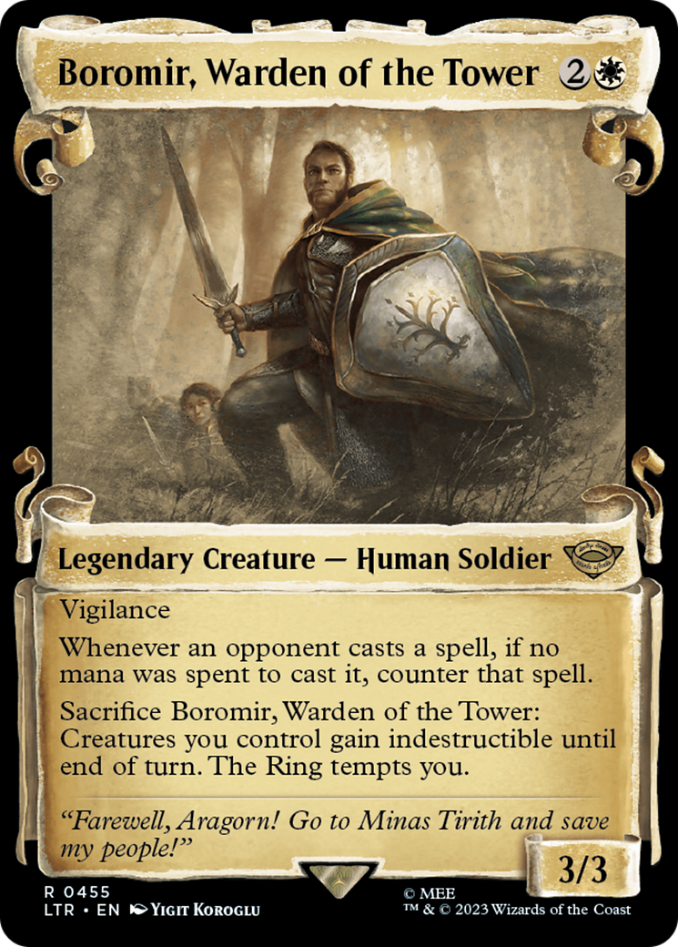 Boromir, Warden of the Tower [The Lord of the Rings: Tales of Middle-Earth Showcase Scrolls] | Kessel Run Games Inc. 