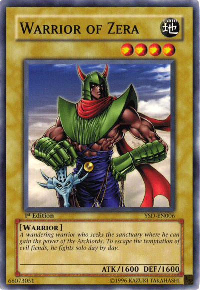 Warrior of Zera [YSD-EN006] Common | Kessel Run Games Inc. 