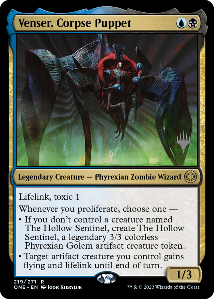 Venser, Corpse Puppet (Promo Pack) [Phyrexia: All Will Be One Promos] | Kessel Run Games Inc. 