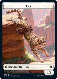 Cat // Goblin Construct Double-Sided Token [Zendikar Rising Tokens] | Kessel Run Games Inc. 