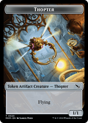 Thopter // Rhino Warrior Double-Sided Token [Murders at Karlov Manor Commander Tokens] | Kessel Run Games Inc. 