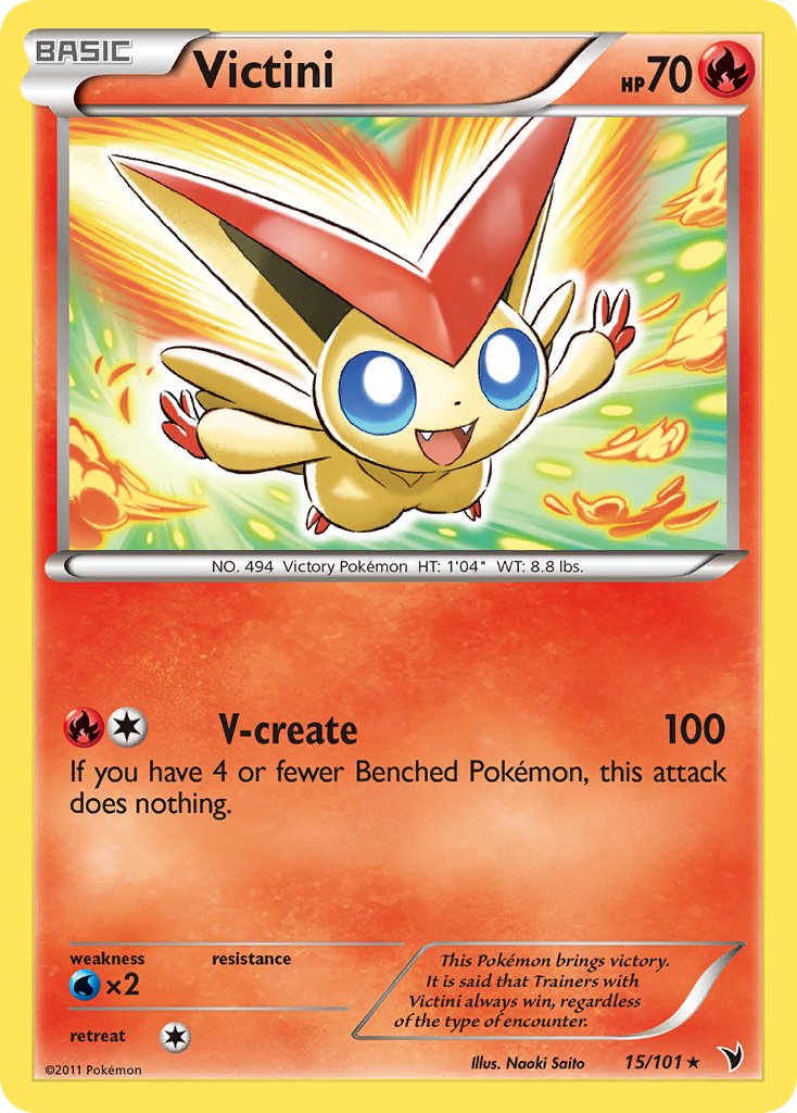 Victini (15/101) (Theme Deck Exclusive) [Black & White: Noble Victories] | Kessel Run Games Inc. 