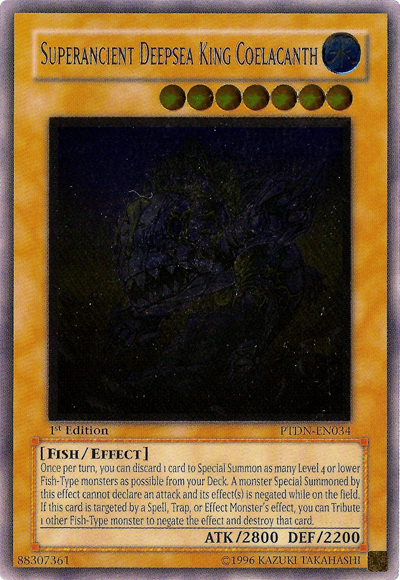 Superancient Deepsea King Coelacanth [PTDN-EN034] Ultimate Rare | Kessel Run Games Inc. 