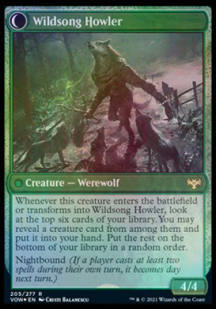Howlpack Piper // Wildsong Howler [Innistrad: Crimson Vow Prerelease Promos] | Kessel Run Games Inc. 