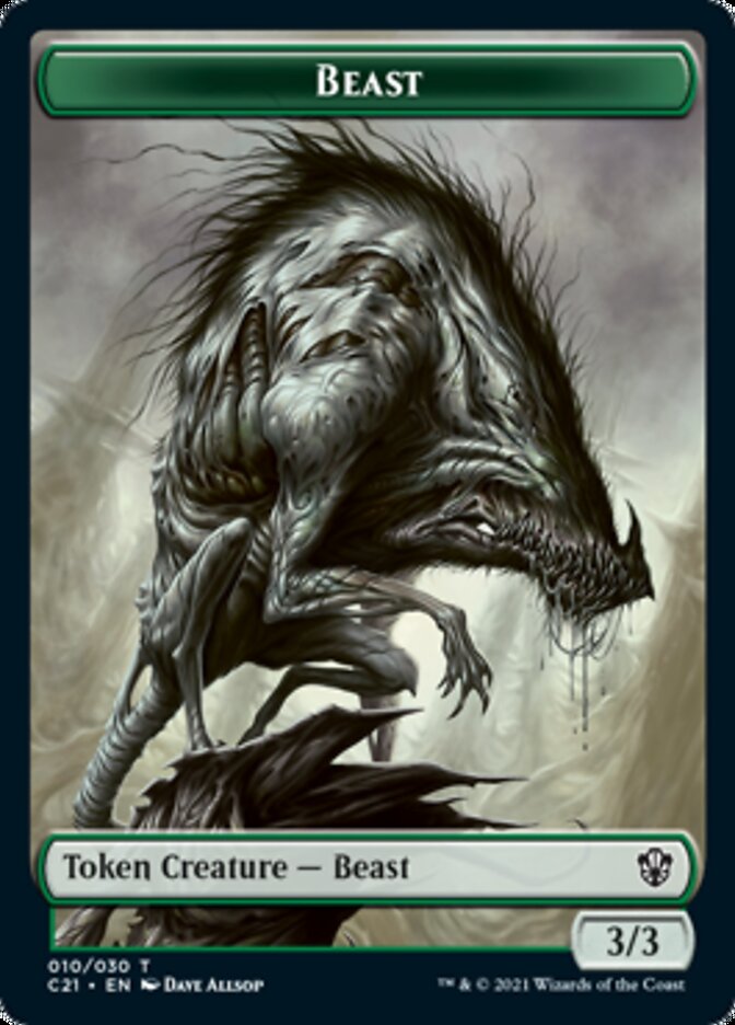 Beast (010) // Whale Double-Sided Token [Commander 2021 Tokens] | Kessel Run Games Inc. 
