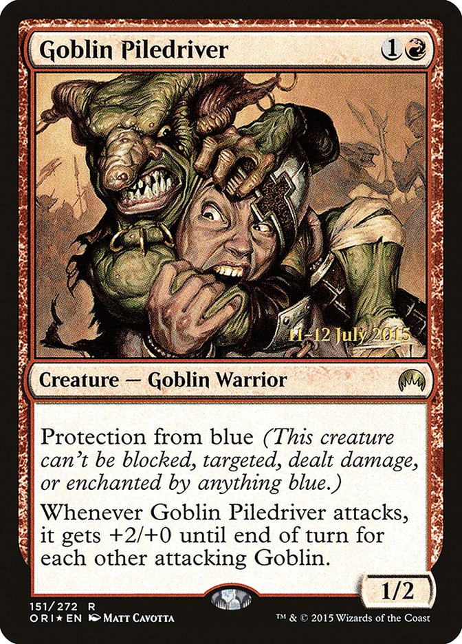 Goblin Piledriver [Magic Origins Prerelease Promos] | Kessel Run Games Inc. 