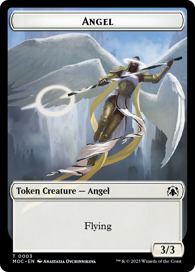 Angel (3) // Demon Double-Sided Token [March of the Machine Commander Tokens] | Kessel Run Games Inc. 