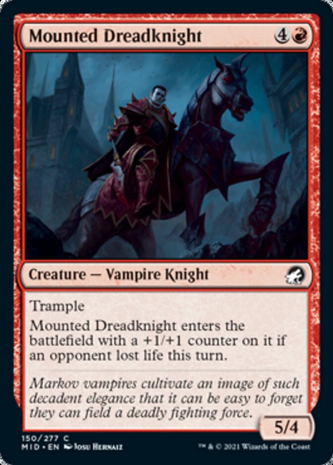 Mounted Dreadknight [Innistrad: Midnight Hunt] | Kessel Run Games Inc. 