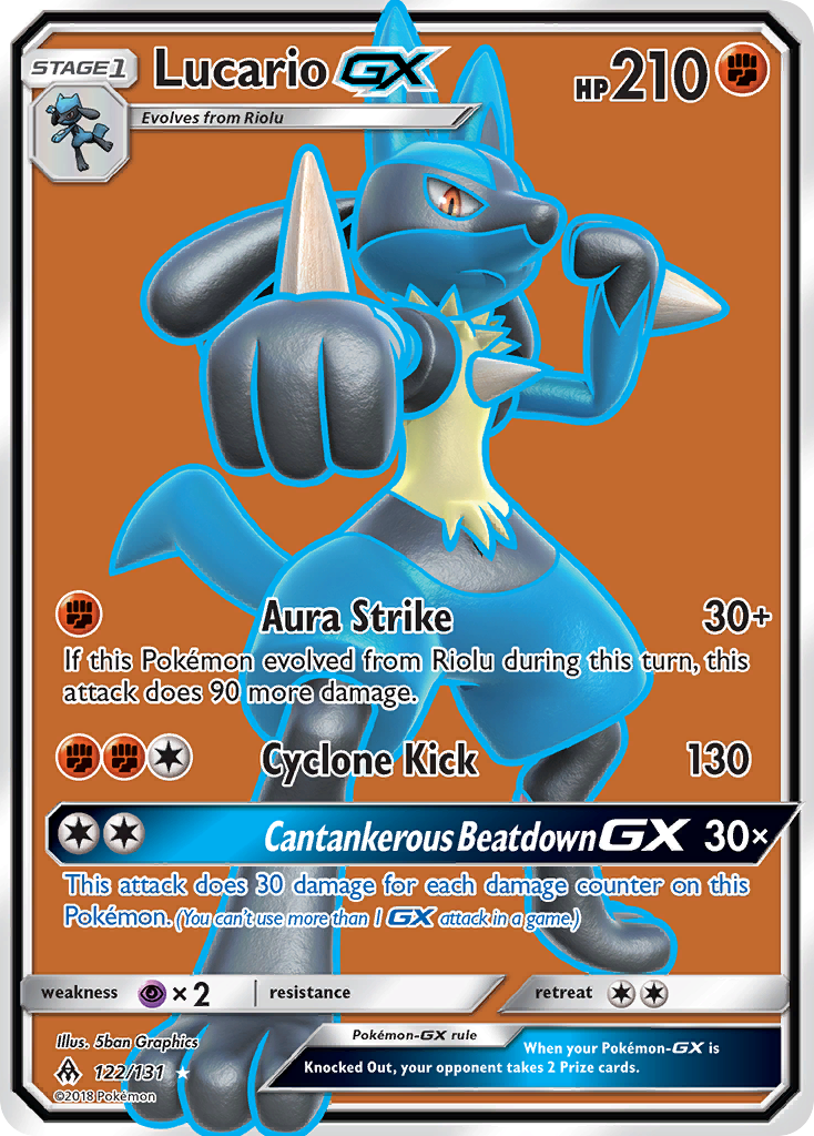 Lucario GX (122/131) [Sun & Moon: Forbidden Light] | Kessel Run Games Inc. 