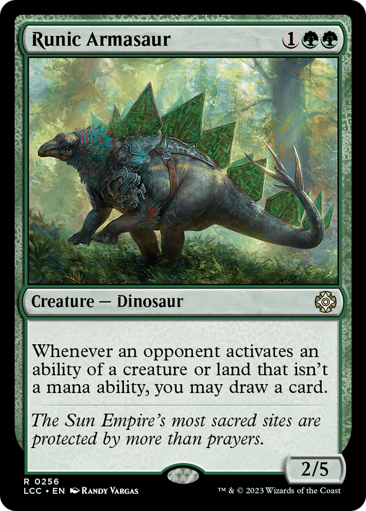 Runic Armasaur [The Lost Caverns of Ixalan Commander] | Kessel Run Games Inc. 