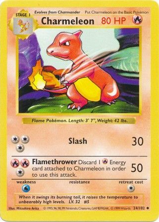 Charmeleon (24/102) [Base Set Shadowless Unlimited] | Kessel Run Games Inc. 