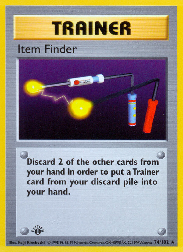 Item Finder (74/102) (Shadowless) [Base Set 1st Edition] | Kessel Run Games Inc. 