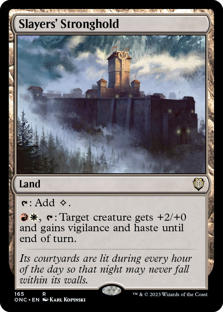Slayers' Stronghold [Phyrexia: All Will Be One Commander] | Kessel Run Games Inc. 