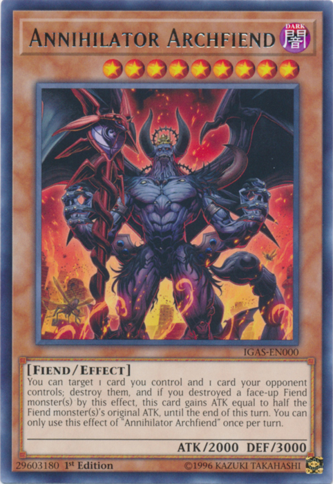 Annihilator Archfiend [IGAS-EN000] Rare | Kessel Run Games Inc. 