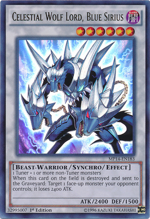 Celestial Wolf Lord, Blue Sirius [MP14-EN183] Ultra Rare | Kessel Run Games Inc. 