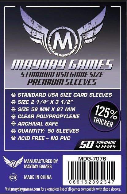 Mayday Games Premium Standard USA (56x87mm) 50 Ct | Kessel Run Games Inc. 