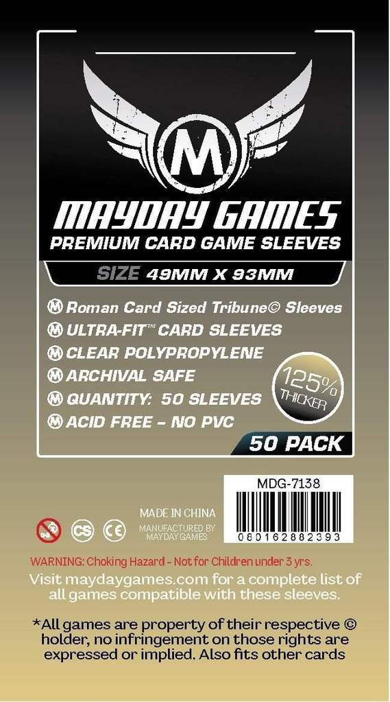 Mayday Games Premium "Tribune" (49x93mm) 50ct | Kessel Run Games Inc. 