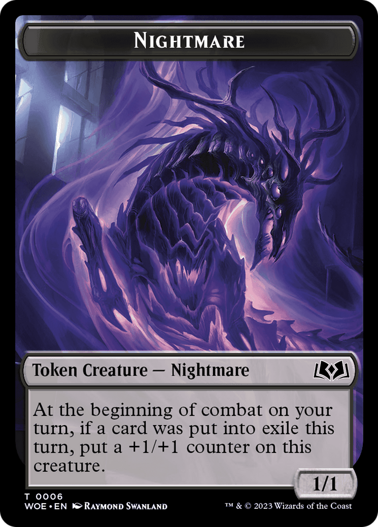 Nightmare // Food (0010) Double-Sided Token [Wilds of Eldraine Tokens] | Kessel Run Games Inc. 