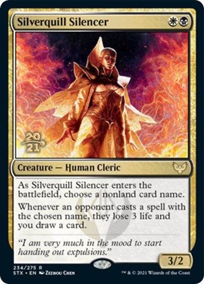 Silverquill Silencer [Strixhaven: School of Mages Prerelease Promos] | Kessel Run Games Inc. 